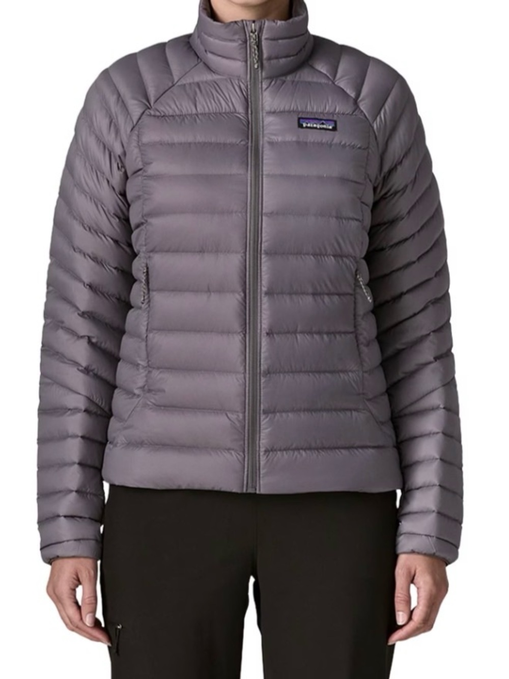 Patagonia Women's Down Sweater Jacket - Grey Puffer Full-Zip - Size XL